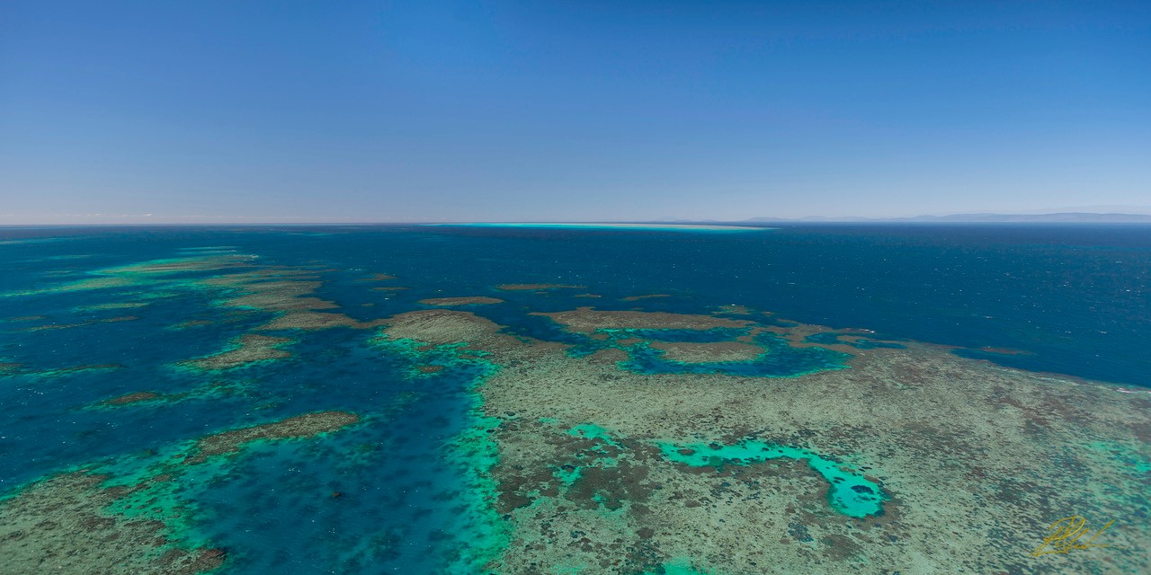 Aerial photo of the Great Barrier Reef Australia